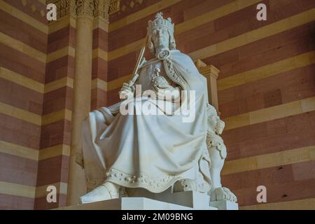 Grabdenkmal für Rudolf von Habsburg, Vorhalle, Kaiser- und Mariendom zu Speyer, Rheinland-Pfalz, Deutschland Stockfoto