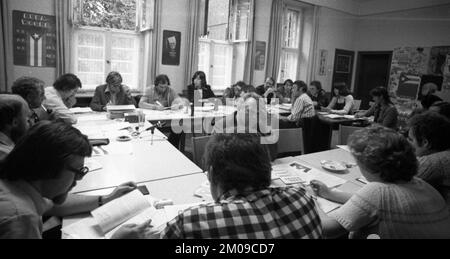 Die Gründung einer DKP-Gesellschaft BRD-Kuba am 12.07.1974 in Gelsenkirchen, um Freundschaft mit diesem Land, Deutschland, Europa zu pflegen Stockfoto