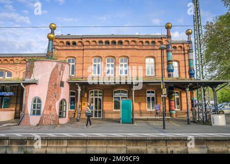 Hundertwasser-Bahnhof, Uelzen, Niedersachsen, Deutschland Stockfoto