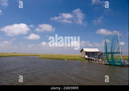 Büro der Verwaltungsrätin (Lisa P. Jackson) - Cocodrie, Louisiana und Wasserprobenahme (BP Oil Spill) - USEPA-Foto von Eric Vance, Environmental Protection Agency Stockfoto