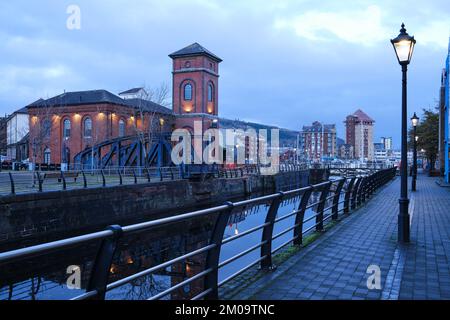 Das Pump House im Maritime Quarter, Swansea Stockfoto