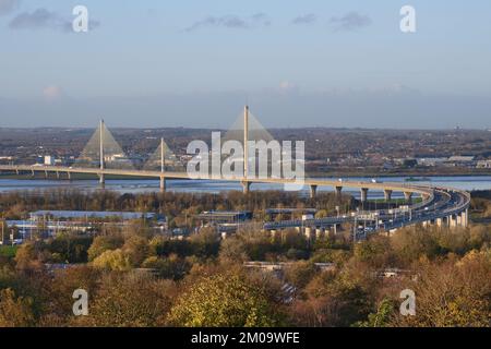 Mersey Gateway Brücke Stockfoto