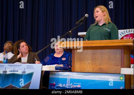 Büro der Verwaltungsrätin (Lisa P. Jackson) - Cocodrie, Louisiana und Oil Disaster Meeting in Dulac, Louisiana (BP-Ölpest) - USEPA-Foto von Eric Vance, Environmental Protection Agency Stockfoto