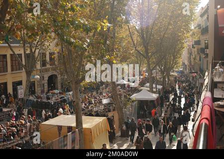 El Rastro sonntagsmarkt madrid Stockfoto