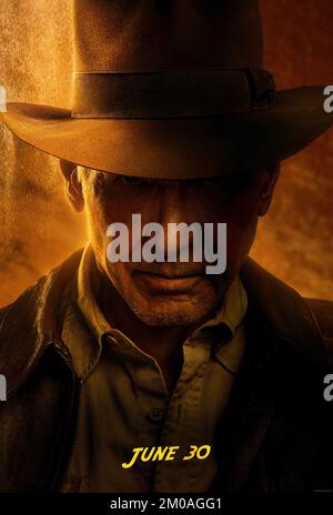 Indiana Jones und das „Dial of Destiny“-Poster Harrison Ford Stockfoto