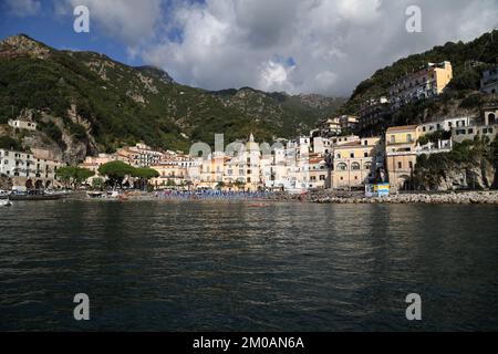 Die Stadt Cetara an der Amalfiküste, Italien Stockfoto