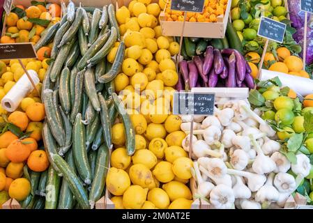 Eine Auswahl an frischem Gemüse Stockfoto