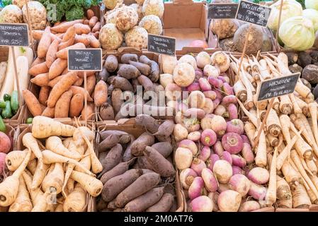 Eine Auswahl an frischem Gemüse Stockfoto