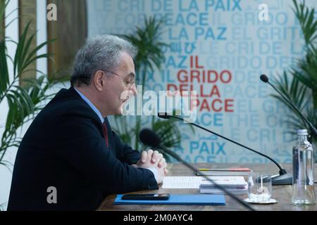 Rom, Italien. 05.. Dezember 2022. Marco Impagliazzo, Präsident der Gemeinde von Sant'Egidio (Foto von Matteo Nardone/Pacific Press) Kredit: Pacific Press Media Production Corp./Alamy Live News Stockfoto