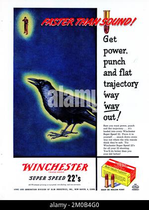 Vintage April 1954, Zeitschriftenanzeige „Field & Stream“, USA Stockfoto