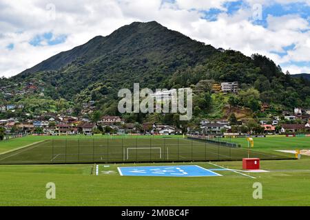 TERESOPOLIS, RIO DE JANEIRO, BRASILIEN - 25. Oktober 2022: Heliport im Trainingszentrum der brasilianischen Fußballmannschaft Stockfoto