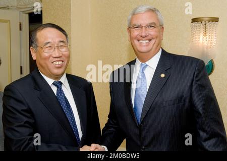 Büro des Verwaltungsrats (Stephen L. Johnson) - Mittagessen mit der Nationalen Entwicklungs- und Reformkommission (NDRC, China), Umweltschutzagentur Stockfoto