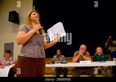 Büro der Verwaltungsrätin (Lisa P. Jackson) - Cocodrie, Louisiana und Oil Disaster Meeting in Dulac, Louisiana (BP-Ölpest) - USEPA-Foto von Eric Vance, Environmental Protection Agency Stockfoto