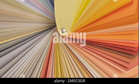 Buch mit Farbmustern. Rainbow Katalog mit Beispielfarben Stockfoto