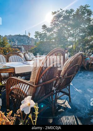 Cappadocia unterirdische Stadt in den Felsen, die alte Stadt aus Steinsäulen. Stockfoto