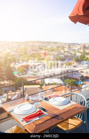 Cappadocia unterirdische Stadt in den Felsen, die alte Stadt aus Steinsäulen. Stockfoto