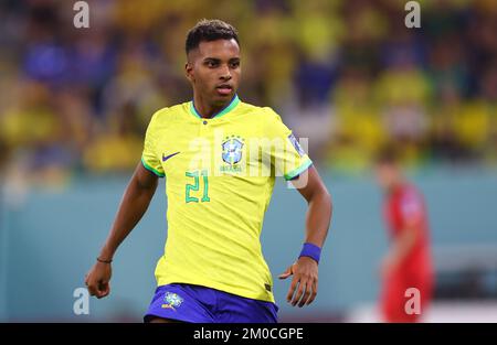 Doha, Katar, 5.. Dezember 2022. Rodrygo aus Brasilien beim FIFA-Weltmeisterschaftsspiel 2022 in Stadium 974, Doha. Der Bildausdruck sollte lauten: David Klein/Sportimage Stockfoto