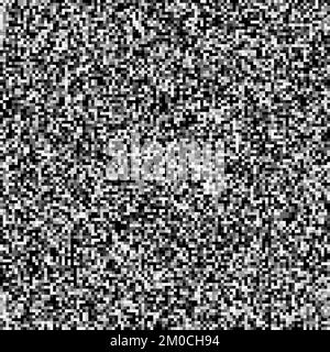 Nahtlose verpixelte tv-Rauschstruktur. Weißes Rauschen, Signalkörnung. Störungen und Störungen des Fernsehbildschirms. Grunge-Hintergrund Stock Vektor
