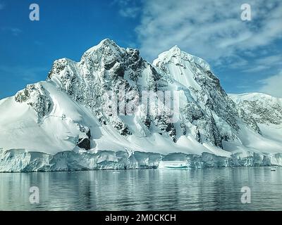 orne Hafen, antarktis, antarktis, antarktis Landschaft, Natur, eisgefüllte Berge, eisige Berge, Klimawandel, antaktische Halbinsel, Eisberge Stockfoto