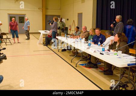 Büro der Verwaltungsrätin (Lisa P. Jackson) - Cocodrie, Louisiana und Oil Disaster Meeting in Dulac, Louisiana (BP-Ölpest) - USEPA-Foto von Eric Vance, Environmental Protection Agency Stockfoto