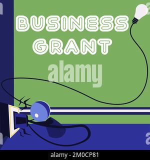 Konzeptdarstellung - Unternehmenszuschuss. Geschäftsüberblick Arbeitsstrategien erreichen Ziele Stockfoto