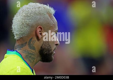 Doha, Katar: 5.. Dezember 2022; Finale der FIFA-Weltmeisterschaft 16. Runde, Brasilien gegen Südkorea: Neymar von Brasilien Stockfoto