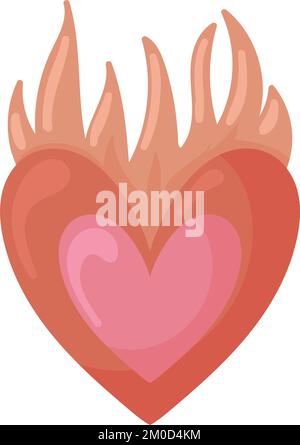 Herz in Flammen Stock Vektor