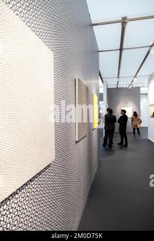 Gemälde von Francois Morellet in Frieze Masters London, Regents Park, London, Großbritannien Stockfoto