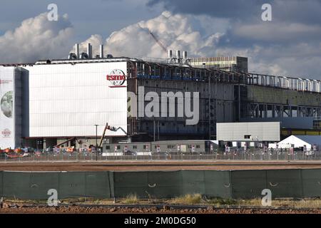 Neue Fabrik für Taiwan Semiconductor in Phoenix, Arizona, im Bau Stockfoto