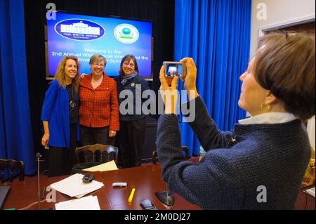 Büro der Verwaltungsrätin - Frauen- und Umweltgipfel, Umweltschutzagentur Stockfoto