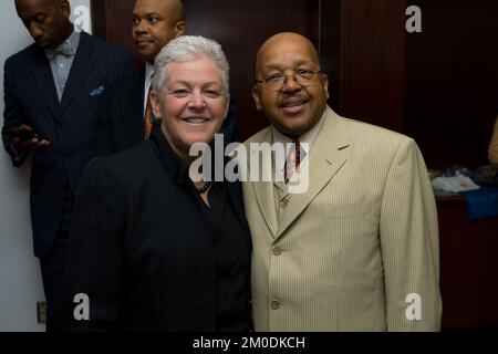 Büro des Administrators - Virginia - Administrator Gina McCarthy spricht an der Handelskammer Hampton Roads, Old Dominion University Idea Fusion und zum 100.. Jahrestag der Ministerkonferenz an der Hampton University, Environmental Protection Agency Stockfoto