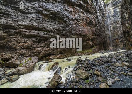 Grindelwald Gletscherschlucht Canyon Fluss im Berner Oberland, Schweiz Stockfoto