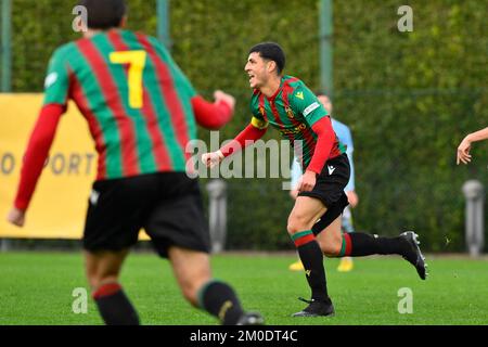 Formello, Rom, Italien. 3.. Dezember 2022. Mirco Ferrante von Ternana Calcio während des Primavera 2-Spiels zwischen SS Lazio U19 und Ternana U19 im Sportcenter Formello am 3. Dezember 2022 in Rom, Italien. (Kreditbild: © Domenico Cippitelli/Pacific Press via ZUMA Press Wire) Stockfoto