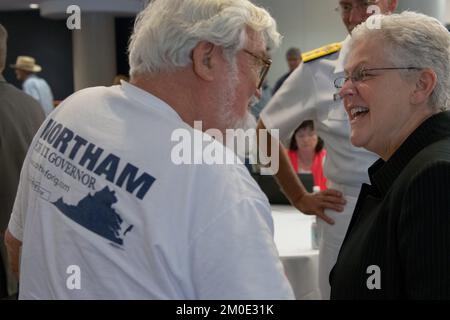 Büro des Administrators - Virginia - Administrator Gina McCarthy spricht an der Handelskammer Hampton Roads, Old Dominion University Idea Fusion und zum 100.. Jahrestag der Ministerkonferenz an der Hampton University, Environmental Protection Agency Stockfoto