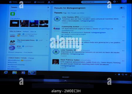 Büro der Verwaltungsrätin - Frauen- und Umweltgipfel, Umweltschutzagentur Stockfoto