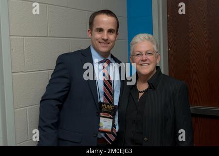 Büro des Administrators - Virginia - Administrator Gina McCarthy spricht an der Handelskammer Hampton Roads, Old Dominion University Idea Fusion und zum 100.. Jahrestag der Ministerkonferenz an der Hampton University, Environmental Protection Agency Stockfoto