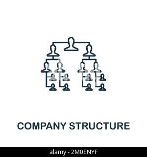 Symbol für die Unternehmensstruktur. Monochrom Simple Company Structure Icon für Vorlagen, Webdesign und Infografiken Stock Vektor