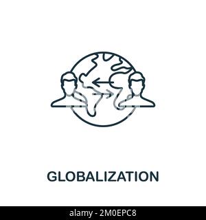Globalisierungs-Symbol. Monochrom Simple Company Structure Icon für Vorlagen, Webdesign und Infografiken Stock Vektor