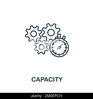 Kapazitätssymbol. Monochrom Simple Company Structure Icon für Vorlagen, Webdesign und Infografiken Stock Vektor