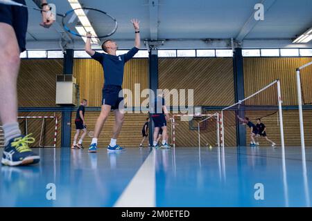 Frankreich, Bretagne, Coetquidan, Guer auf 2021-09-23. Bericht über die Ausbildung der Militärschule InterArms in Saint-Cyr Coetquidan in Morbihan. Das EM Stockfoto
