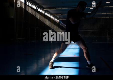 Frankreich, Bretagne, Coetquidan, Guer auf 2021-09-23. Bericht über die Ausbildung der Militärschule InterArms in Saint-Cyr Coetquidan in Morbihan. Das EM Stockfoto
