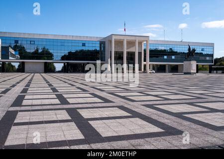 Frankreich, Bretagne, Coetquidan, Guer auf 2021-09-23. Bericht über die Ausbildung der Militärschule InterArms in Saint-Cyr Coetquidan in Morbihan. Das EM Stockfoto