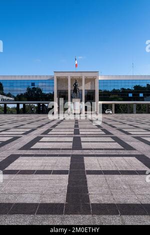 Frankreich, Bretagne, Coetquidan, Guer auf 2021-09-23. Bericht über die Ausbildung der Militärschule InterArms in Saint-Cyr Coetquidan in Morbihan. Das EM Stockfoto