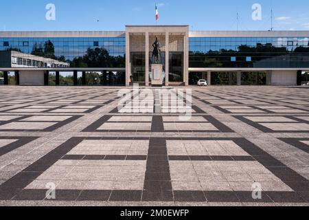 Frankreich, Bretagne, Coetquidan, Guer auf 2021-09-23. Bericht über die Ausbildung der Militärschule InterArms in Saint-Cyr Coetquidan in Morbihan. Das EM Stockfoto