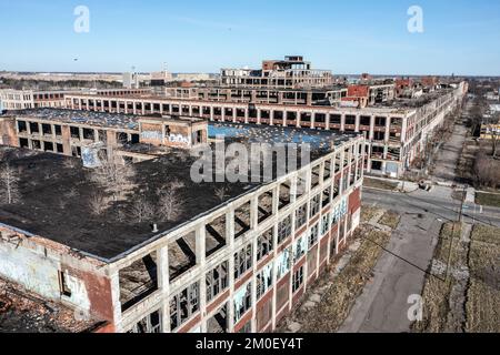 Packard Automotive Plant, Detroit, Michigan, USA Stockfoto