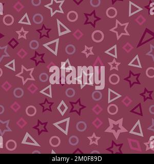 Abstrakte geometrische Muster. Nahtlose Muster, abstrakte geometrische Formen Stock Vektor