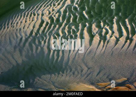 Land van Saeftinghe, Westerschelde, Aerial View, Belgien, Antwerpen, Land van Saeftinghe Stockfoto