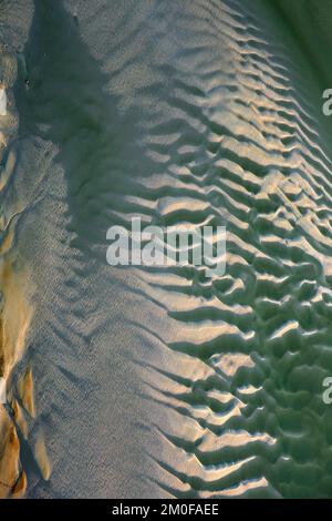 Land van Saeftinghe, Westerschelde, Aerial View, Belgien, Antwerpen, Land van Saeftinghe Stockfoto