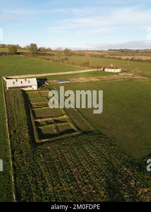 Ruinen der römischen Villa im Norden von Leigh. Stonesfeild. Oxfordshire. England. UK Stockfoto