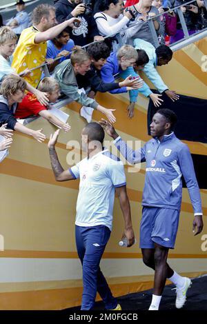 VON POLFOTO: 06/09/2011. Englands Fußballmannschaft unter 21 Jahren trainierte für die Europameisterschaft U21 in Fredericia, Dänemark. FOTOGRAF/ANDERS BROHUS Stockfoto